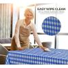 image:imageUtopia Kitchen Plastic Table Cloth Disposable 12 Pack  54x108 Inch Birthday Rectangle Tablecloth Waterproof Stain Resistant Party Table CoverBlue Check