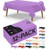 image:imageUtopia Kitchen Plastic Table Cloth Disposable 12 Pack  54x108 Inch Birthday Rectangle Tablecloth Waterproof Stain Resistant Party Table CoverLavender