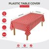 image:imageUtopia Kitchen Plastic Table Cloth Disposable 12 Pack  54x108 Inch Birthday Rectangle Tablecloth Waterproof Stain Resistant Party Table CoverRed Check