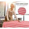 image:imageUtopia Kitchen Plastic Table Cloth Disposable 12 Pack  54x108 Inch Birthday Rectangle Tablecloth Waterproof Stain Resistant Party Table CoverRed Check
