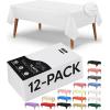 image:imageUtopia Kitchen Plastic Table Cloth Disposable 12 Pack  54x108 Inch Birthday Rectangle Tablecloth Waterproof Stain Resistant Party Table CoverWhite