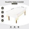 image:imageUtopia Kitchen Plastic Table Cloth Disposable 12 Pack  54x108 Inch Birthday Rectangle Tablecloth Waterproof Stain Resistant Party Table CoverWhite Gold Dots