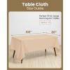 image:imageUtopia Kitchen Rectangle Table Cloth 2 Pack52x70 Inches Black Tablecloth Machine Washable Polyester Table Cover for Dining Buffet Parties Picnics Events Weddings and RestaurantsBeige