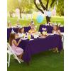 image:imageUtopia Kitchen Rectangle Table Cloth 2 Pack52x70 Inches Black Tablecloth Machine Washable Polyester Table Cover for Dining Buffet Parties Picnics Events Weddings and RestaurantsPurple