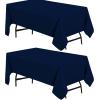 image:imageUtopia Kitchen Rectangle Table Cloth 2 Pack52x70 Inches Black Tablecloth Machine Washable Polyester Table Cover for Dining Buffet Parties Picnics Events Weddings and RestaurantsNavy Blue