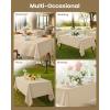 image:imageUtopia Kitchen Rectangle Table Cloth 2 Pack52x70 Inches Black Tablecloth Machine Washable Polyester Table Cover for Dining Buffet Parties Picnics Events Weddings and RestaurantsBeige
