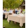 image:imageUtopia Kitchen Rectangle Table Cloth 2 Pack52x70 Inches Black Tablecloth Machine Washable Polyester Table Cover for Dining Buffet Parties Picnics Events Weddings and RestaurantsBeige