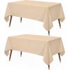 image:imageUtopia Kitchen Rectangle Table Cloth 2 Pack52x70 Inches Black Tablecloth Machine Washable Polyester Table Cover for Dining Buffet Parties Picnics Events Weddings and RestaurantsBeige