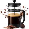 image:imageUtopia Kitchen French Press Espresso and Tea Maker with Triple Filters Stainless Steel Plunger and Heat Resistant Borosilicate Glass Aqua 34oz Pack of 1Black