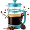 image:imageUtopia Kitchen French Press Espresso and Tea Maker with Triple Filters Stainless Steel Plunger and Heat Resistant Borosilicate Glass Aqua 34oz Pack of 1Aqua