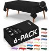 image:imageUtopia Kitchen Plastic Table Cloth Disposable 12 Pack  54x108 Inch Birthday Rectangle Tablecloth Waterproof Stain Resistant Party Table CoverBlack