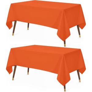 image:imageUtopia Kitchen Rectangle Table Cloth 2 Pack52x70 Inches Black Tablecloth Machine Washable Polyester Table Cover for Dining Buffet Parties Picnics Events Weddings and RestaurantsOrange