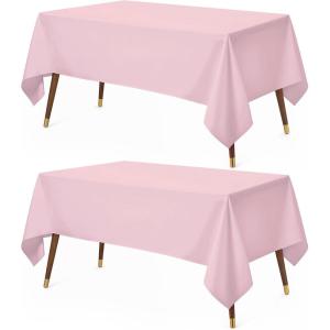 image:imageUtopia Kitchen Rectangle Table Cloth 2 Pack52x70 Inches Black Tablecloth Machine Washable Polyester Table Cover for Dining Buffet Parties Picnics Events Weddings and RestaurantsPink