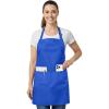image:imageUtopia Kitchen 1 Pack Bib Apron Adjustable Cooking Apron with 2 Pockets Water Resistant Chef Kitchen Apron for Women MenBlue