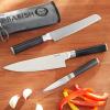 imageBabish HighCarbon 14116 German Steel Cutlery 8quot Chef Kitchen KnifeKnife Roll Set  High Carbon Stainless
