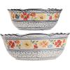 imageGibson Elite HandPainted Dinnerware Set 2Piece Serving Bowls LuxembourgLuxembourg