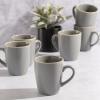 imageGibson Home Round Stoneware Rockaway Dinnerware 6Piece Mug Set 125oz Matte Grey