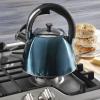 imageMr Coffee Belgrove 25 Quart Stainless Steel Tea Kettle SilverTurquoise