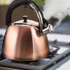 imageMr Coffee Belgrove 25 Quart Stainless Steel Whistling Tea Kettle Square Metallic Copper
