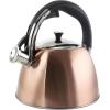 imageMr Coffee Belgrove 25 Quart Stainless Steel Whistling Tea Kettle Square Metallic Copper