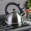 imageMr Coffee Claredale Stainless Steel Whistling Tea Kettle 22QuartMetallic RedBrushed Satin