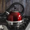 imageMr Coffee Claredale Stainless Steel Whistling Tea Kettle 22QuartMetallic RedMetallic Red
