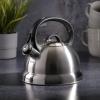 imageMr Coffee Twining 21 Quart Pumpkin Shaped Stainless Steel Whistling Tea Kettle Metallic RedBrushed Satin