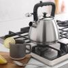 imageMr Coffee Twining 21 Quart Pumpkin Shaped Stainless Steel Whistling Tea Kettle Metallic RedBrushed Satin Armidale