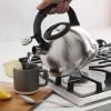imageMr Coffee Twining 21 Quart Pumpkin Shaped Stainless Steel Whistling Tea Kettle Metallic RedBrushed Satin Hartbay