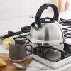 imageMr Coffee Twining 21 Quart Pumpkin Shaped Stainless Steel Whistling Tea Kettle Metallic RedBrushed Satin Hartbay