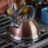 imageMr Coffee Twining 21 Quart Pumpkin Shaped Stainless Steel Whistling Tea Kettle Metallic RedCopper