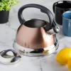 imageMr Coffee Twining 21 Quart Pumpkin Shaped Stainless Steel Whistling Tea Kettle Metallic RedCopper