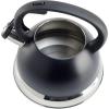 imageMr Coffee Twining 21 Quart Pumpkin Shaped Stainless Steel Whistling Tea Kettle Metallic RedMatte Black