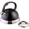 imageMr Coffee Twining 21 Quart Pumpkin Shaped Stainless Steel Whistling Tea Kettle Metallic RedMatte Black