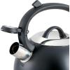 imageMr Coffee Twining 21 Quart Pumpkin Shaped Stainless Steel Whistling Tea Kettle Metallic RedMatte Black
