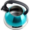 imageMr Coffee Twining 21 Quart Pumpkin Shaped Stainless Steel Whistling Tea Kettle Metallic RedMetallic Teal Green
