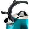 imageMr Coffee Twining 21 Quart Pumpkin Shaped Stainless Steel Whistling Tea Kettle Metallic RedMetallic Teal Green