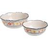 imageGibson Elite HandPainted Dinnerware Set 2Piece Serving Bowls LuxembourgLuxembourg