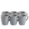 imageGibson Home Round Stoneware Rockaway Dinnerware 6Piece Mug Set 125oz Matte Grey