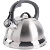 imageMr Coffee Twining 21 Quart Pumpkin Shaped Stainless Steel Whistling Tea Kettle Metallic RedBrushed Satin