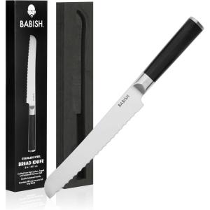 imageBabish HighCarbon 14116 German Steel Cutlery 8quot Chef Kitchen KnifeBread Knife  High Carbon Stainless