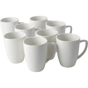 imageGibson Home Zen Buffet Dinnerware Set 8Piece Porcelain Mug Set 12oz White8Piece Mug Set