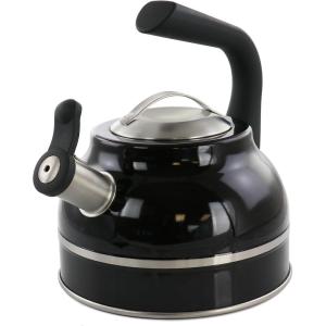 imageKenmore Broadway Enamel on Steel Tea Kettle 15quart Glacier BlueBlack