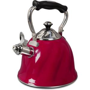 imageMr Coffee Alderton Whistling Tea Kettle 23 Quarts RedRed