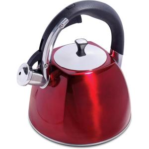 imageMr Coffee Belgrove 25 Quart Stainless Steel Tea Kettle SilverRed