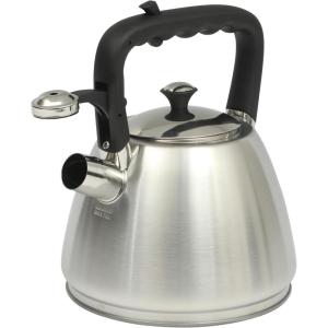 imageMr Coffee Twining 21 Quart Pumpkin Shaped Stainless Steel Whistling Tea Kettle Metallic RedBrushed Satin Armidale