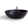 imageAllInOne NonStick Fry Pan Meets Wok with Lid 11Inch Blue ampamp SilverBlack  Gold