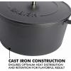 imageBabish Round Enamel Cast Iron Dutch Oven wLid 6Quart Matte BlackDutch Oven wLid 6Quart