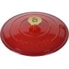 imageCrockPot Artisan Oval Enameled Cast Iron Dutch Oven 7Quart Scarlet RedGradient Red