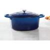 imageCrockPot Artisan Oval Enameled Cast Iron Dutch Oven 7Quart Scarlet RedSapphire Blue